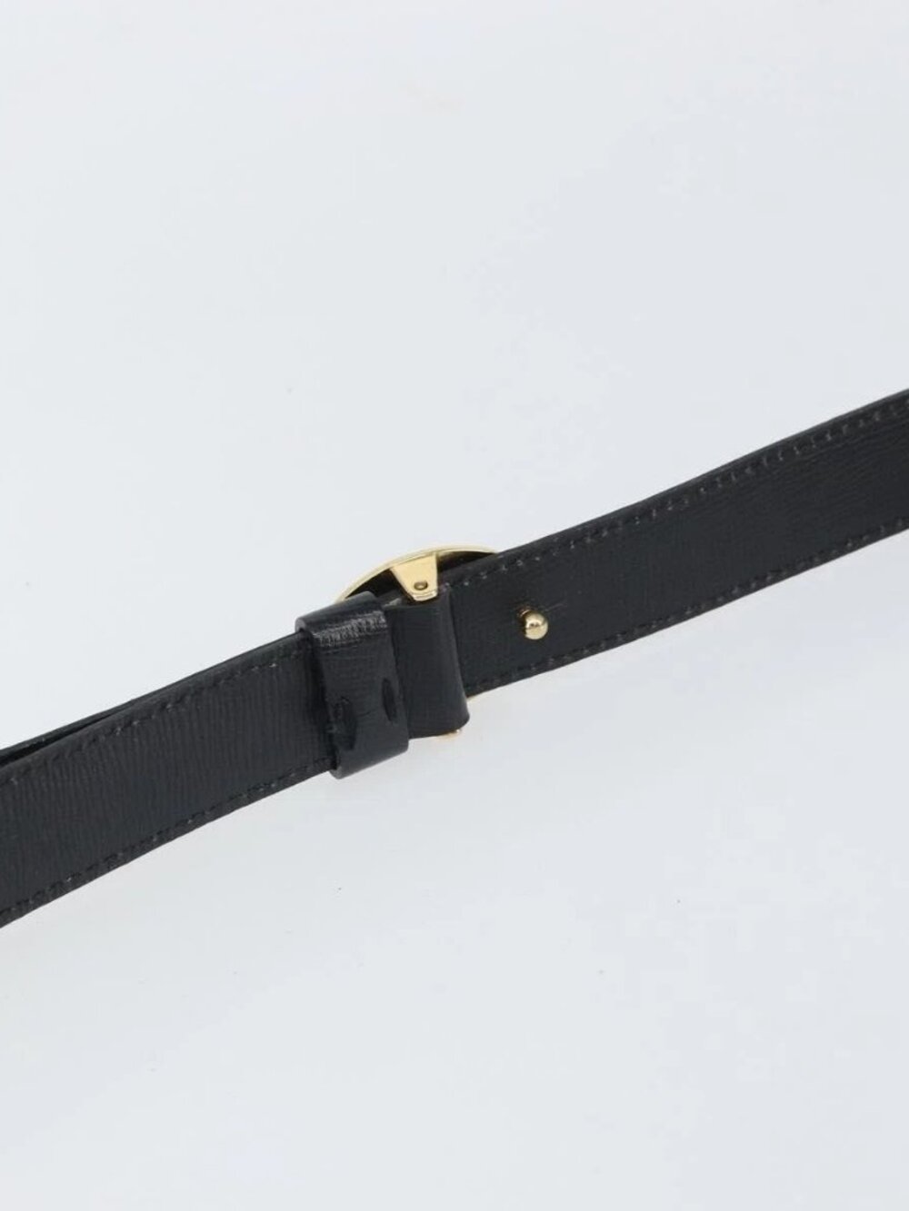 Christian Dior Shoulder Bag Leather Black Gold Auth 160970 - Picture 9 of 16